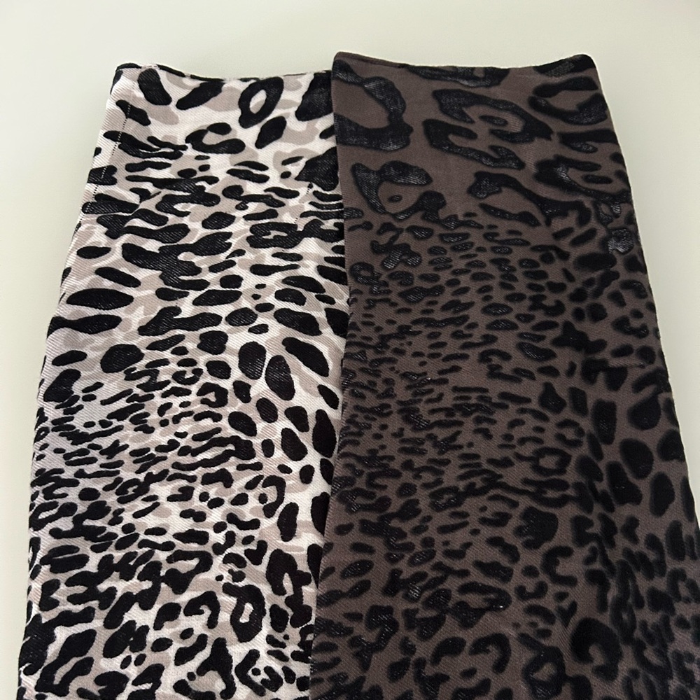 Scarf by Johnston & Murphy Black and Gray Animal Print